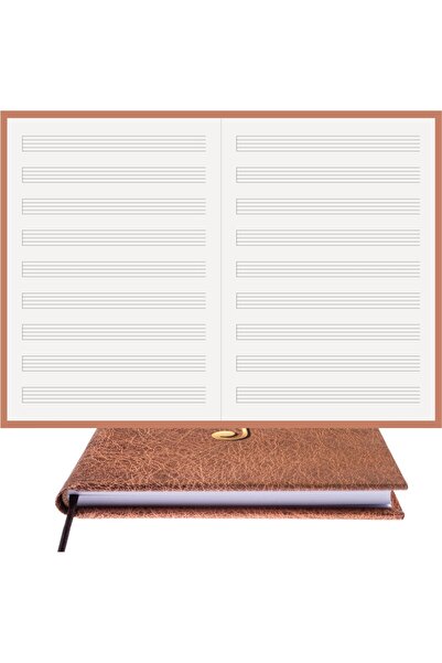 BİDEFTER كتاب موسيقى (خط قطع يسار بدون مفتاح) 100% صناعة يدوية، خياطة يدوية (...