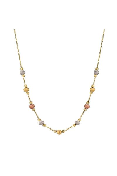 Sembol Gold Dorika Altın Kolye Triacolor