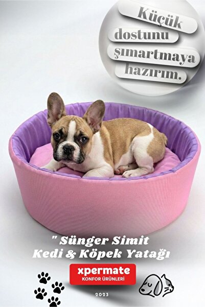 XPERMATE Köpek Yuvası Küçük Irk Köpek Yatağı Ve Kedi Yatağı Küçük Pembe Lila ...