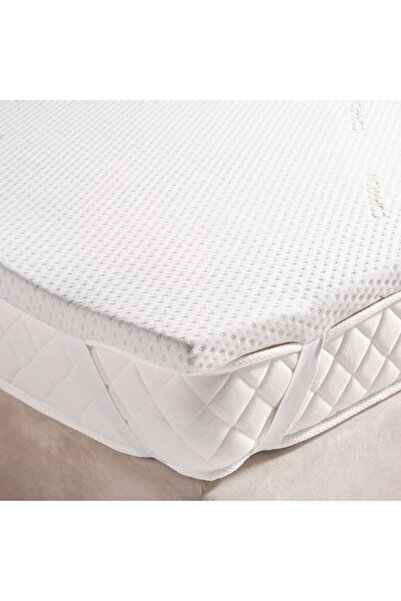 PAN HOME غطاء فراش من الفوم المُشبع بالنحاس مقاس 120×200×4 سم - أبيض