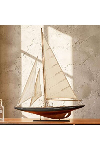 PAN HOME Hamlet Wooden Boat Decor 90x15x118cm - Brown