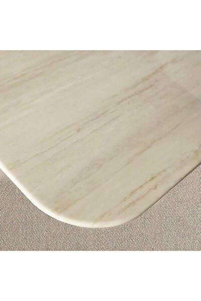 PAN HOME Orion Modular End Table Marble Top - Cream