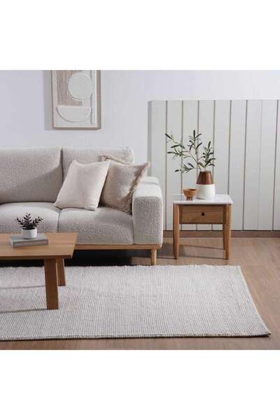 PAN HOME Kerbey Handwoven Wool with Jute Rug 300x400cm - Natural