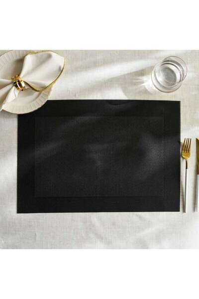 PAN HOME Maxwell 4piece Vinyl Placemat Set 33x48cm - Anthracite