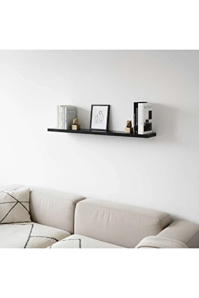 PAN HOME Floating Wall Shelf 24x4x120cm - Black