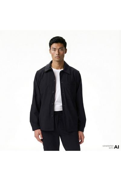 Nautica Erkek Siyah Regular Fit Gömlek