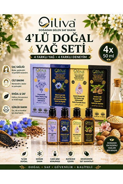OILIVA GIDA SAN. VE DIŞ TİC. LTD. ŞTİ. OILIVA Soğuk Sıkım 4'lü Bakım Seti 50 ...