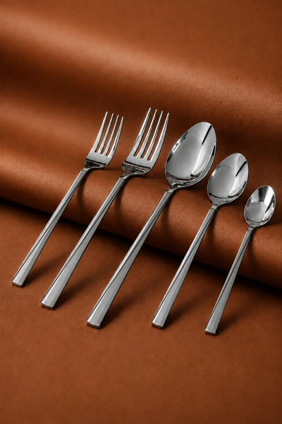 Gökdil Asrin Gold Touch 30 Pieces for 6 People 18/10 1St Grade Steel Cutlery ...