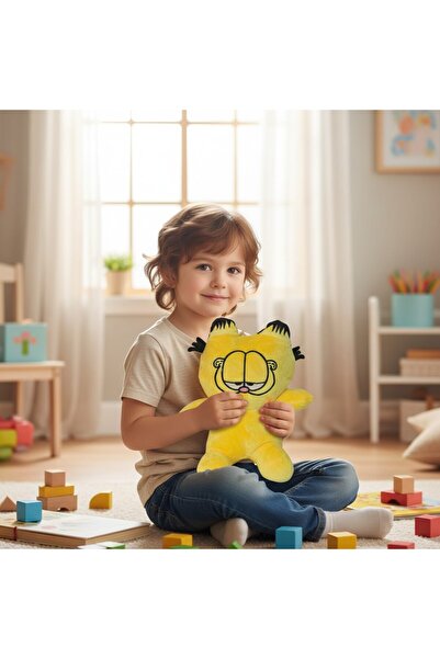 e-life shop Ithal Kumaş Tembel Kedi Garfield Karakter Figür Peluş Oyuncak Oyu...