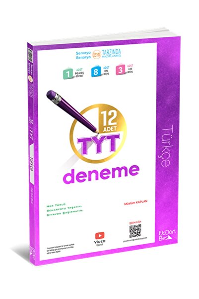 Üç Dört Beş Yayıncılık ÜçDörtBeş Yayınları TYT Türkçe 12 Deneme 2026 Yeni