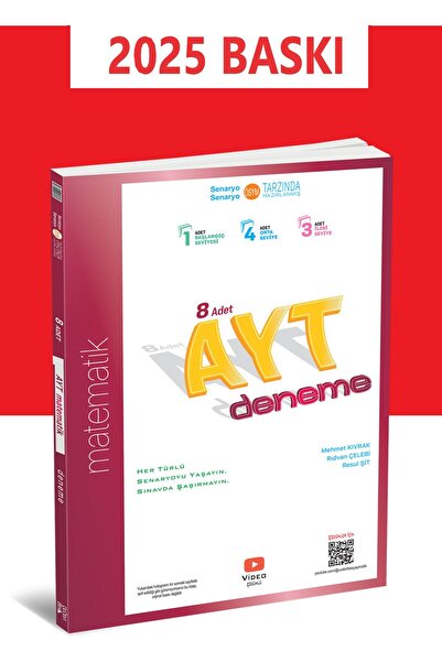 Üç Dört Beş Yayıncılık ÜçDörtBeş Yayınları AYT 8'li Matematik Deneme Yeni