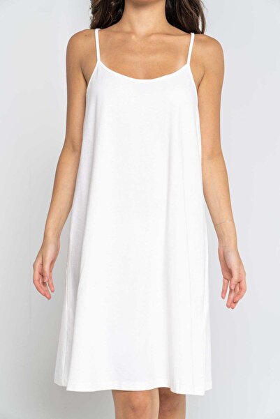 mica Plain Short Dress with Straps