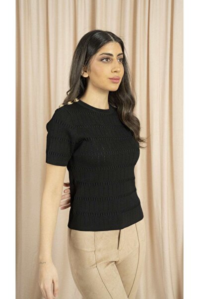 mica بلوزة قطنية نسائية بأكمام قصيرة