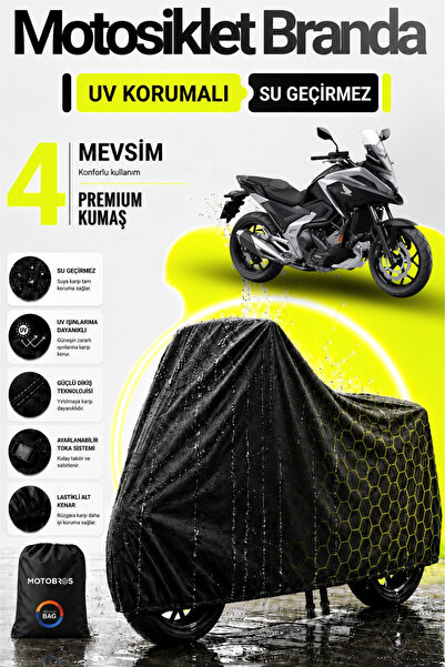 Motobros قماش القنب للدراجات النارية NC 750 أسود مقاوم للماء ومتين (أعلى سماك...