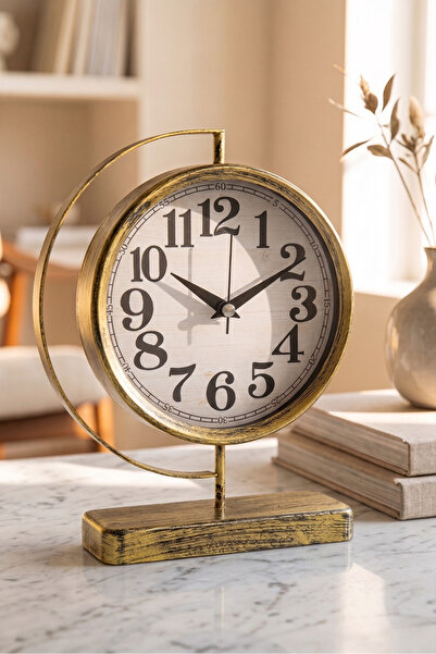 Frapan Home GLX Metal Dekoratif Masa Saati Sessiz Mekanizmalı Modern Tasarım ...
