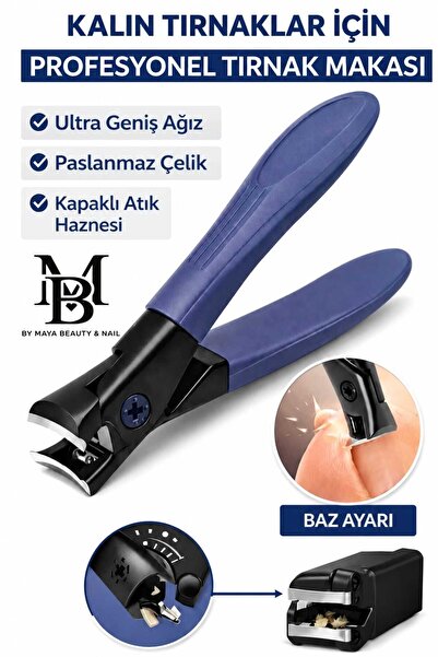 PİRAYE AKSESUAR Tırnak Makası Mantar Tırnaklarda Profesyonel Hazneli Bileyli ...