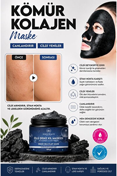 DOREE BEAUTE Yaşlanma, Leke, Ve Siyah Nokta Karşıtı Collagen Yüz Maskesi 150 gr