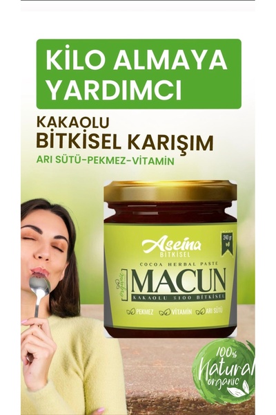 Aseina İştah açıcı kilo almaya yardımcı Kakaolu Pekmez, Arı Sütü Bal Vitaminl...