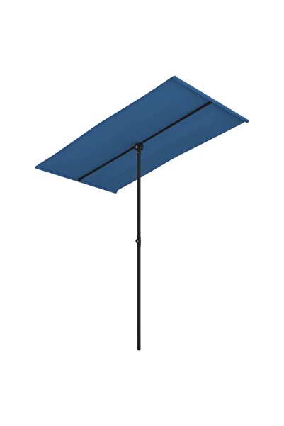 Concept Umbrelă soare exterior stâlp aluminiu albastru azur 180x130cm