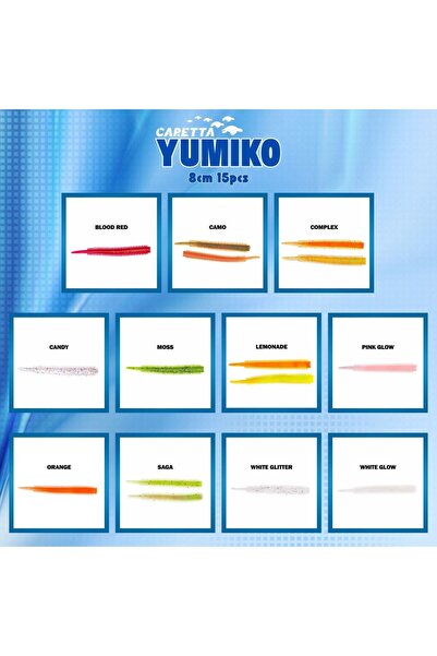 Caretta Yumiko 8cm Kokulu Silikon Kurt (15 Adet)
