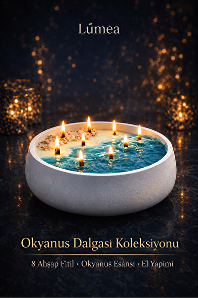 Lúmea Candle Lúmea Okyanus Dalgası & Kumsal Dekoratif - Büyük Boy Soya Mum – ...