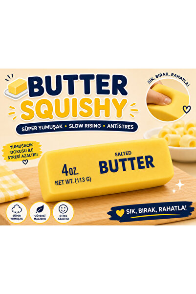 Glowa Butter Squishy Sıkma Oyuncağı – Süper Yumuşak Antistres Slow Rising Oyu...