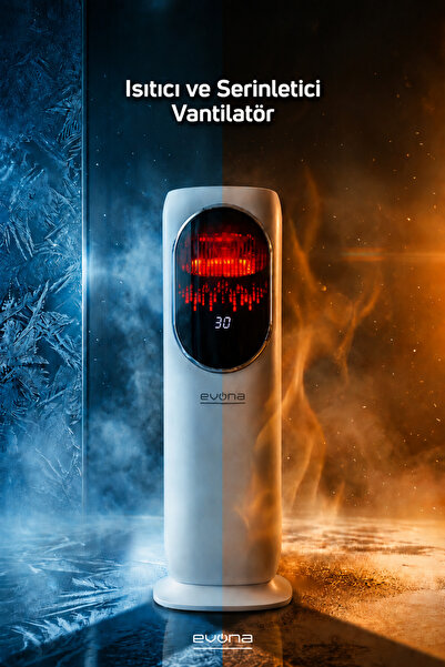 evona Dört Mevsim Premium Elektronik Fanlı Isıtıcı & Soğutucu & Nemlendirici