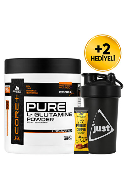 Mustang Nutrition Core+ Pure L-Glutamine Powder 250 Gr Glutamin 50 Servis + S...