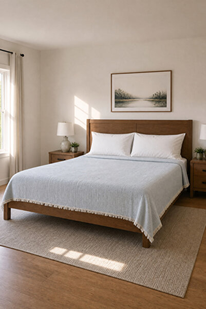 Rikka Home 100% Cotton Double Muslin Blanket/Bedspread 210X225, Lightweight, ...