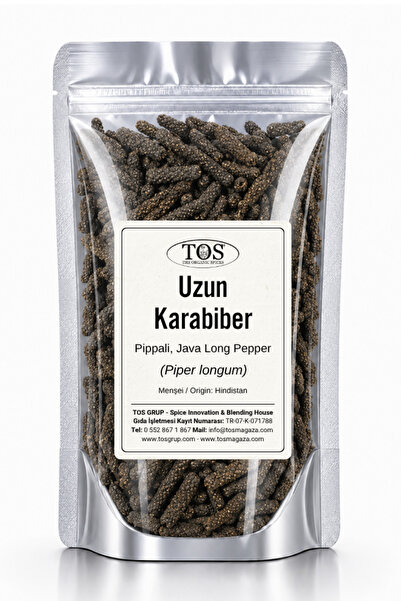 TOS The Organic Spices Uzun Karabiber 50 gr (1. Kalite) Piper longum / Pippal...
