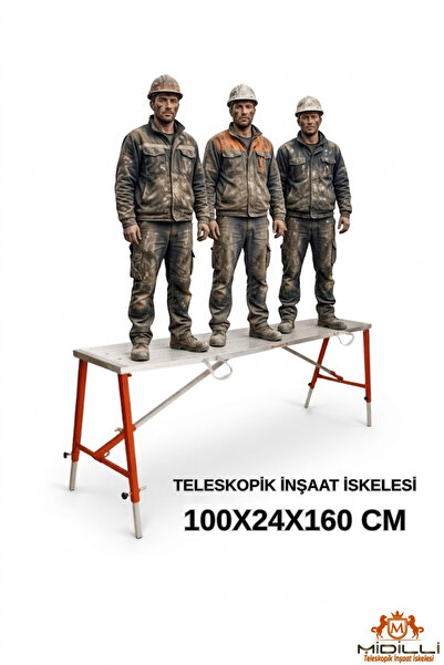 Midilli Teleskopik Alüminyum Gövdeli Çelik Ayaklı Teleskopik İnşaat İskelesi ...