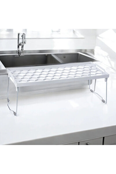 MyBru Plastik Metal Ayaklı Dikdörtgen Mini Raf Düzenleyici Organizer