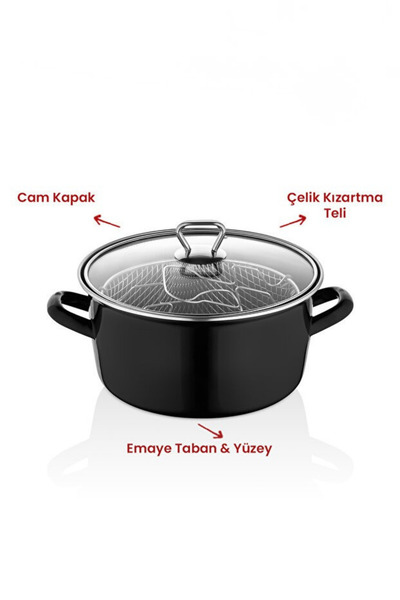 Seral Crispy 22 Cm Emaye Kızartma Tenceresi