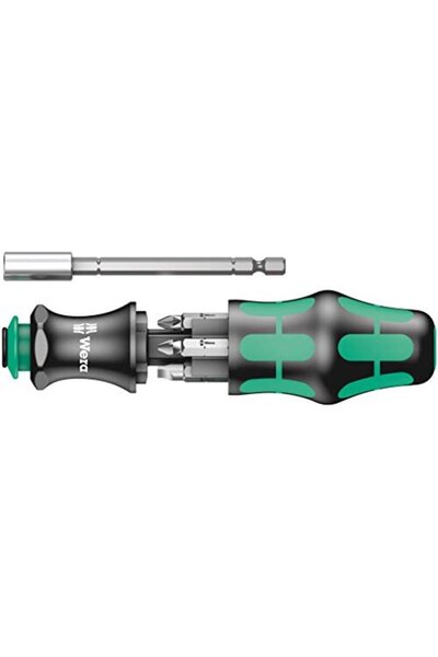 wera Set surubelnita cu magazie, 6 biti 1/4", Kraftform Kompakt