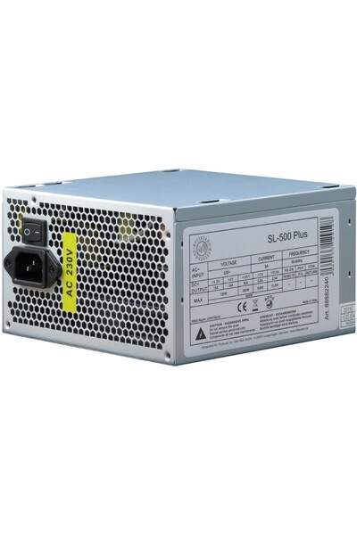 Inter-Tech SL-500 PLUS, 500W, Sursă de alimentare, Pasiv, Montare pe șină (si...