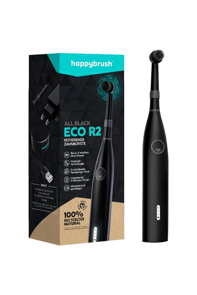 happybrush PeriuИ›Дѓ de dinИ›i electricДѓ 3 rezerve Negru