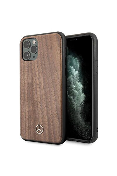 MERCEDES MEHCN65VWOLB Husă rigidă pentru iPhone 11 Pro Max, maro Wood Line Wa...