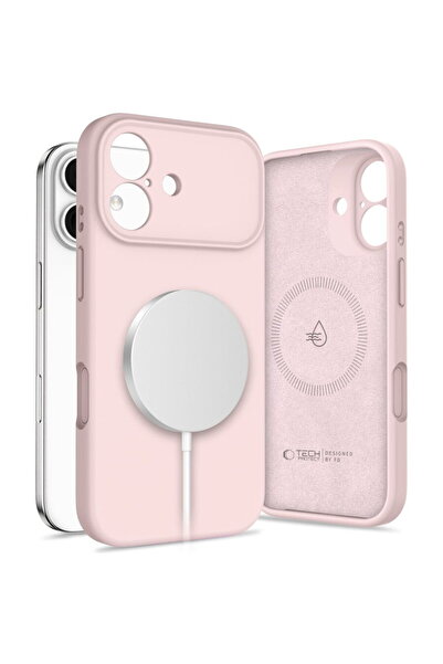 Tech-Protect Husă de silicon MagSafe pentru iPhone 17, finisaj silicon premiu...