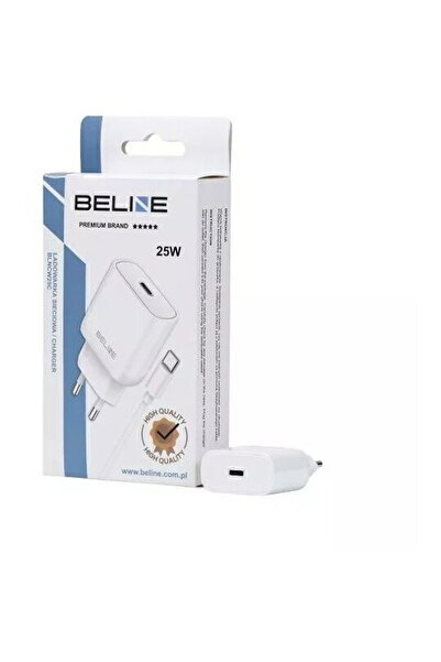Beline BLNCW25C, USB-C, 25W, tehnologie GaN, alb, cablu inclus