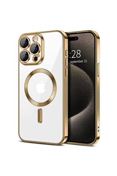 Techsuit Husă pentru iPhone 16 Pro - Luxury Crystal MagSafe - Auriu