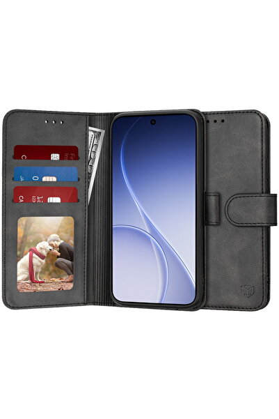 Techsuit Husă pentru Reno15 F / Reno15 FS 5G - Tip Agendă - Negru