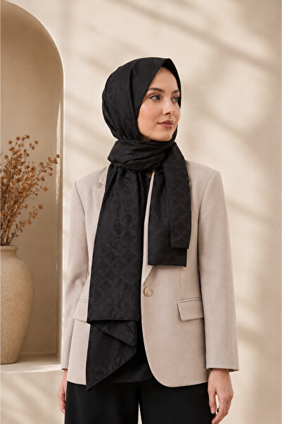 MİRSOY SCARF Lina Desen Kaymaz jakarlı Şal