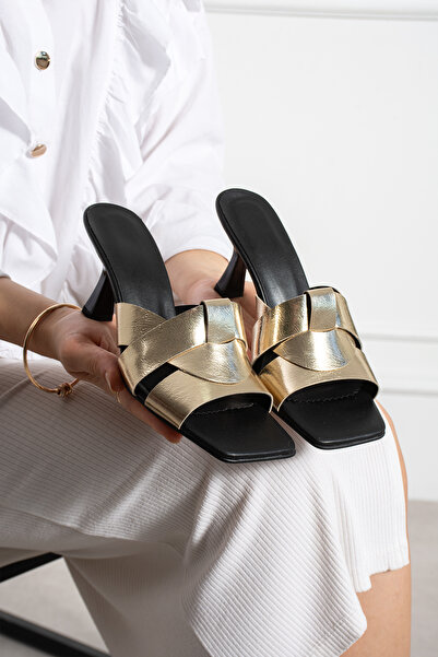 diya shoes Дамски ежедневни чехли тип мюл с 7 см ток и квадратен връх