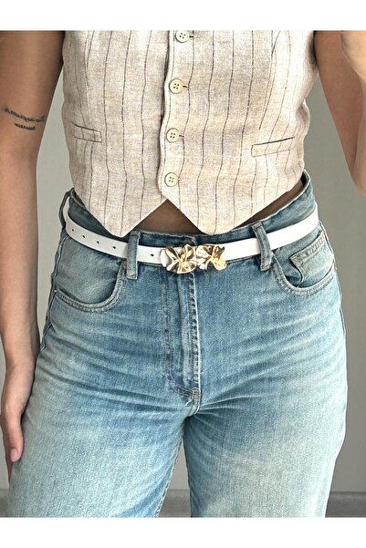 LİA KEMER Mesa Floral Patterned Gold Buckle Jacket Belt, Dress Belt, Trouser ...