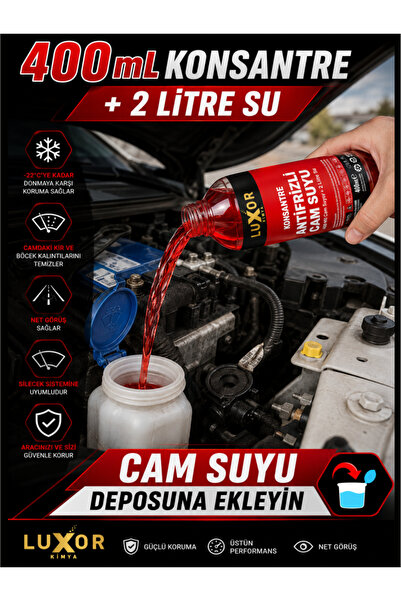Luxor Kimya Antifrizli Konsantre Cam Suyu 400 ML