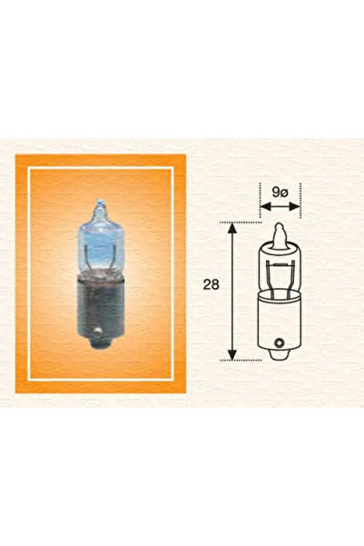 MAGNETI MARELLI Τυπική λάμπα αυτοκινήτου αλογόνου H6W 6W 12V 002701100000
