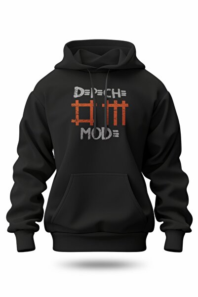 buzagi tasarım ürünleri سويت شيرت بقلنسوة للجنسين بطباعة رقمية من Depeche Mode