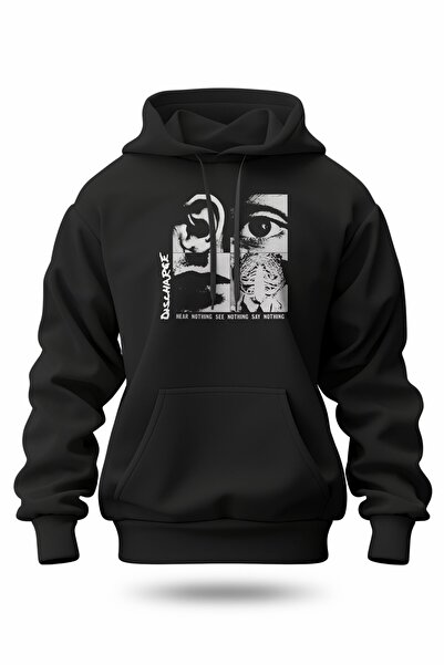 buzagi tasarım ürünleri Discharge Digital Print Hooded Unisex Sweatshirt