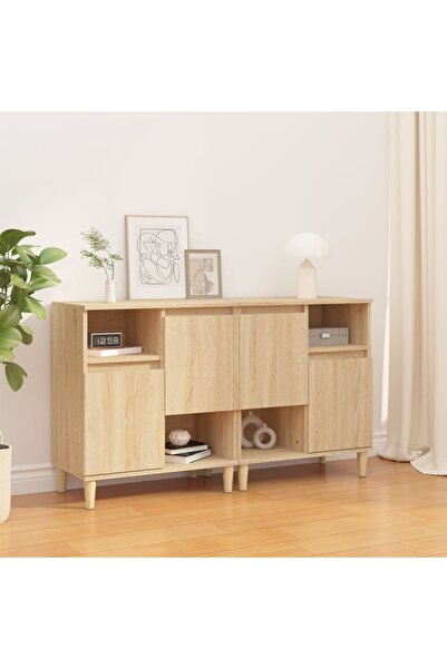 Concept Servante, 2 buc, stejar sonoma, 60x35x70 cm, lemn prelucrat