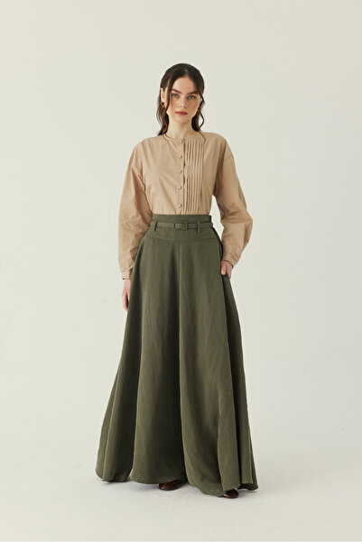ZÜLAYS Thin K Belt I m Modal Skirt Khaki